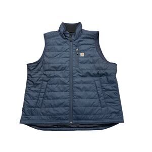 Carhartt Vest Puffer Jacket Mens 2XL Blue Relaxed Fit Insulated Rain Defender